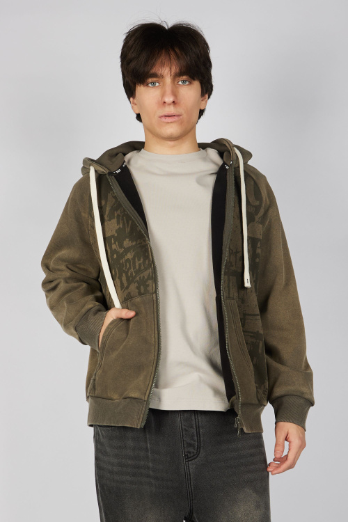Толстовка на молнии B-HDZ35456 Miasin (хаки, 140)