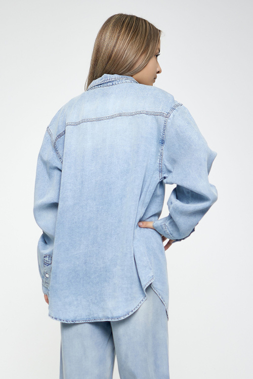 Блузка G-SH25106 (Джинсовый, 134)