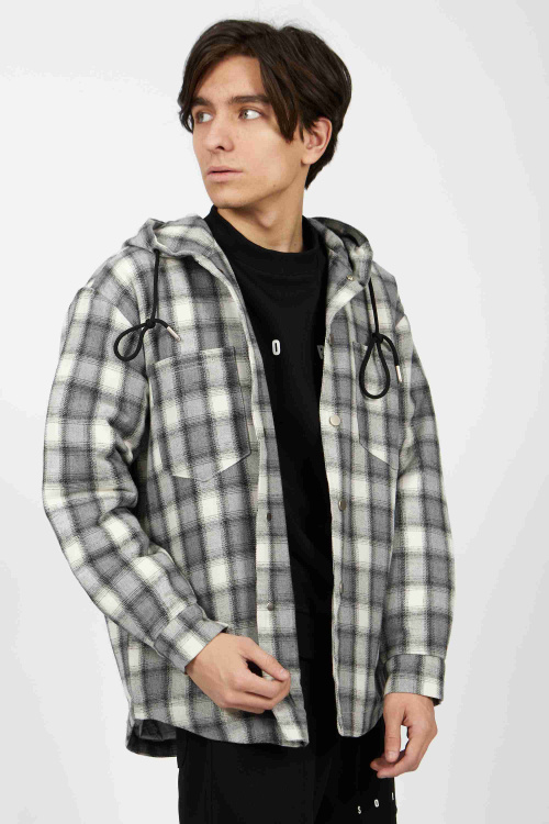 рубашка B-SH34673 (Черно-белый, 128)