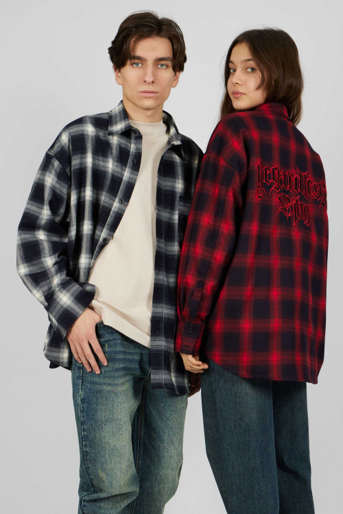 Рубашка (Серо-синий, 146)