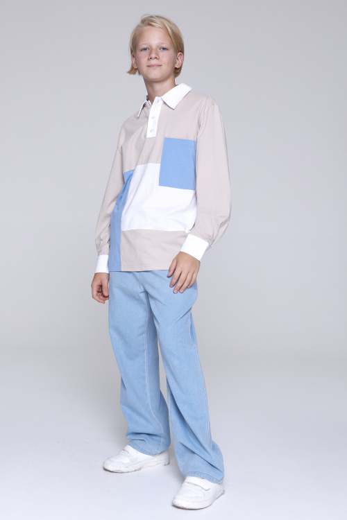 Джинсы B-JN35192 (Джинсовый, 140)