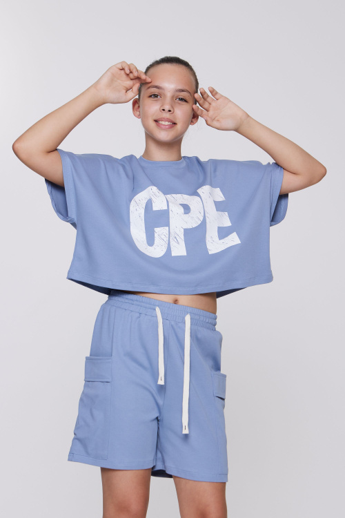 Футболка G-TS25063 (Джинсовый, 134)