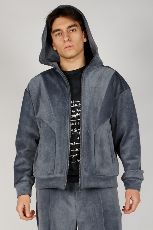 Толстовка на молнии B-HDZ36505 Miasin (Серо-синий, 140-170)