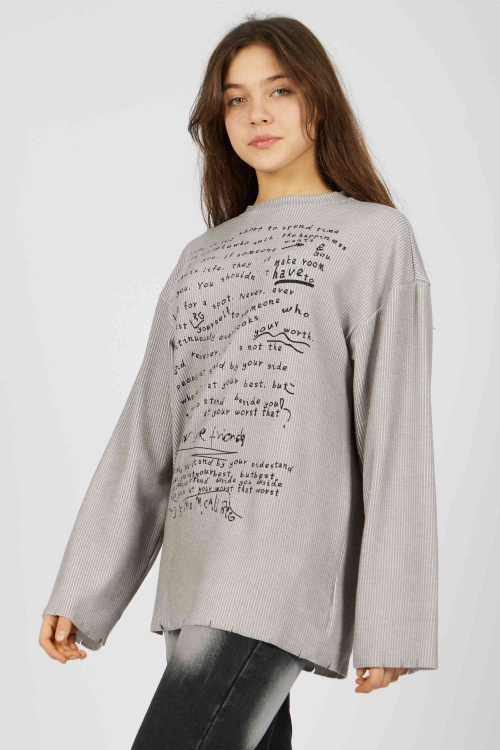 Лонгслив (Серый, 164)