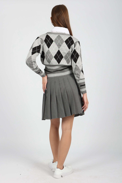 Юбка G-SK24411B (Серый, 158)