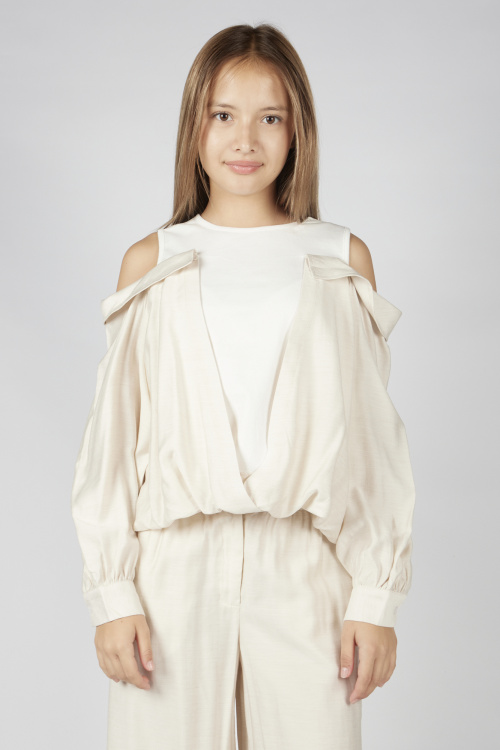 Блузка G-SH26089 Miasin (Бежевый, 140)