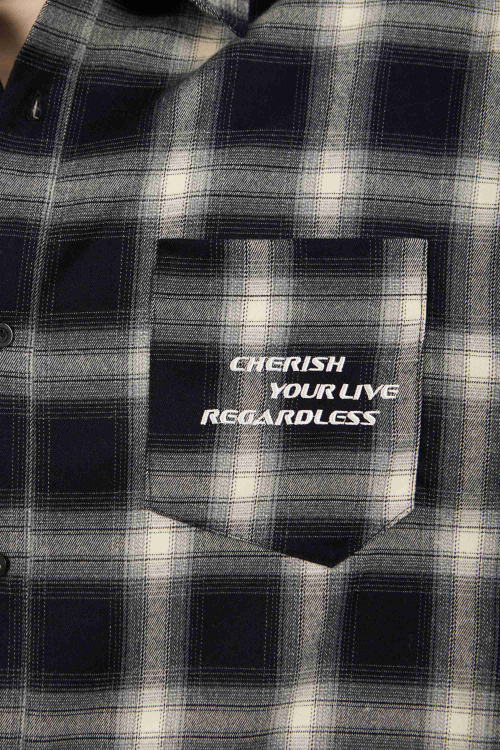 Рубашка (Серо-синий, 146)