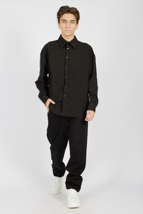 Рубашка B-SH34420 (Черный, 146)