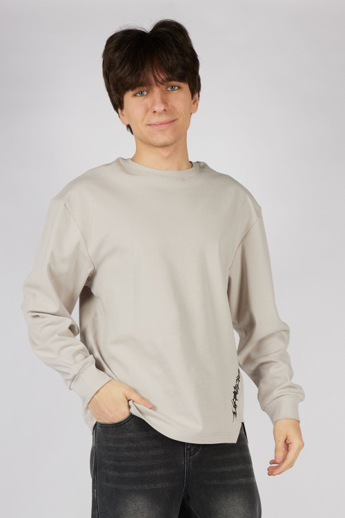 Лонгслив B-SW35460 Miasin (светло-серый, 140)