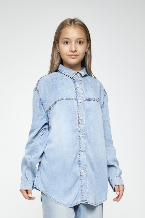 Блузка G-SH25106 (Джинсовый, 134)