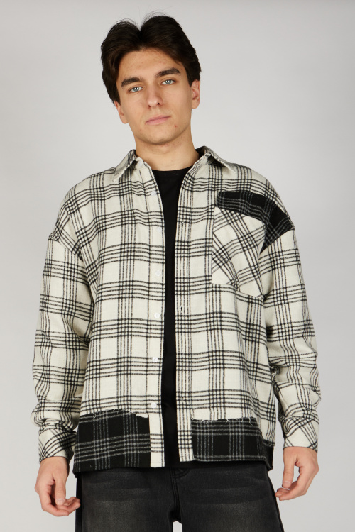 Рубашка B-SH36450 Miasin (белый-черно, 140-170)